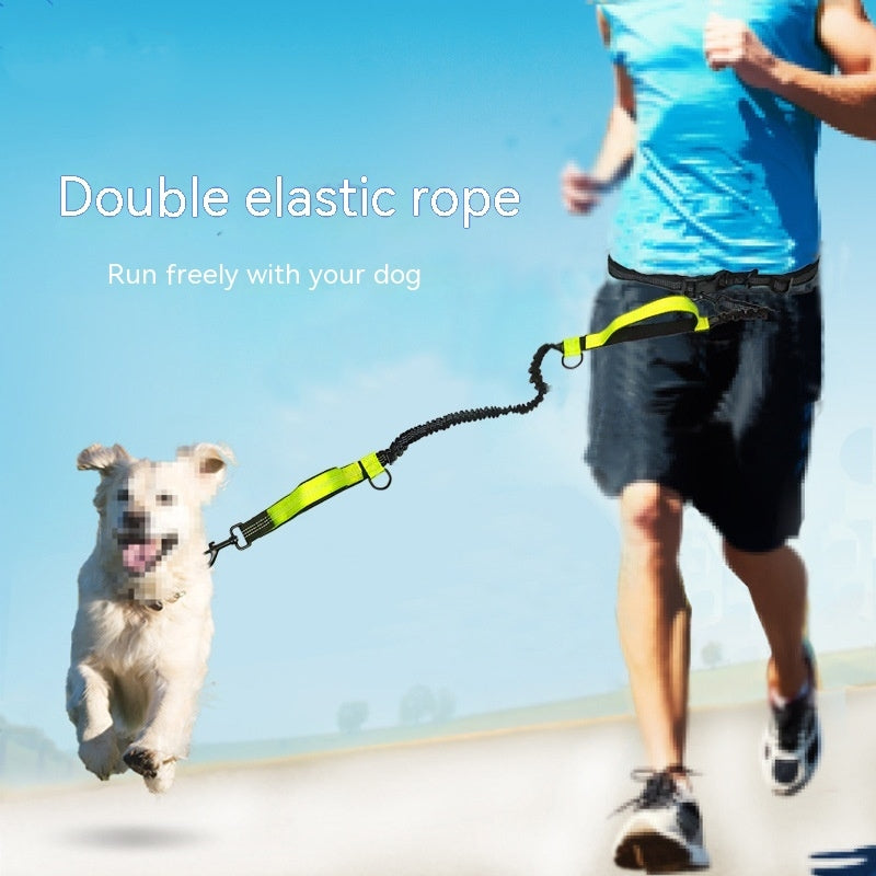 Hand-free Stretchable Rope for dogs while running/walk